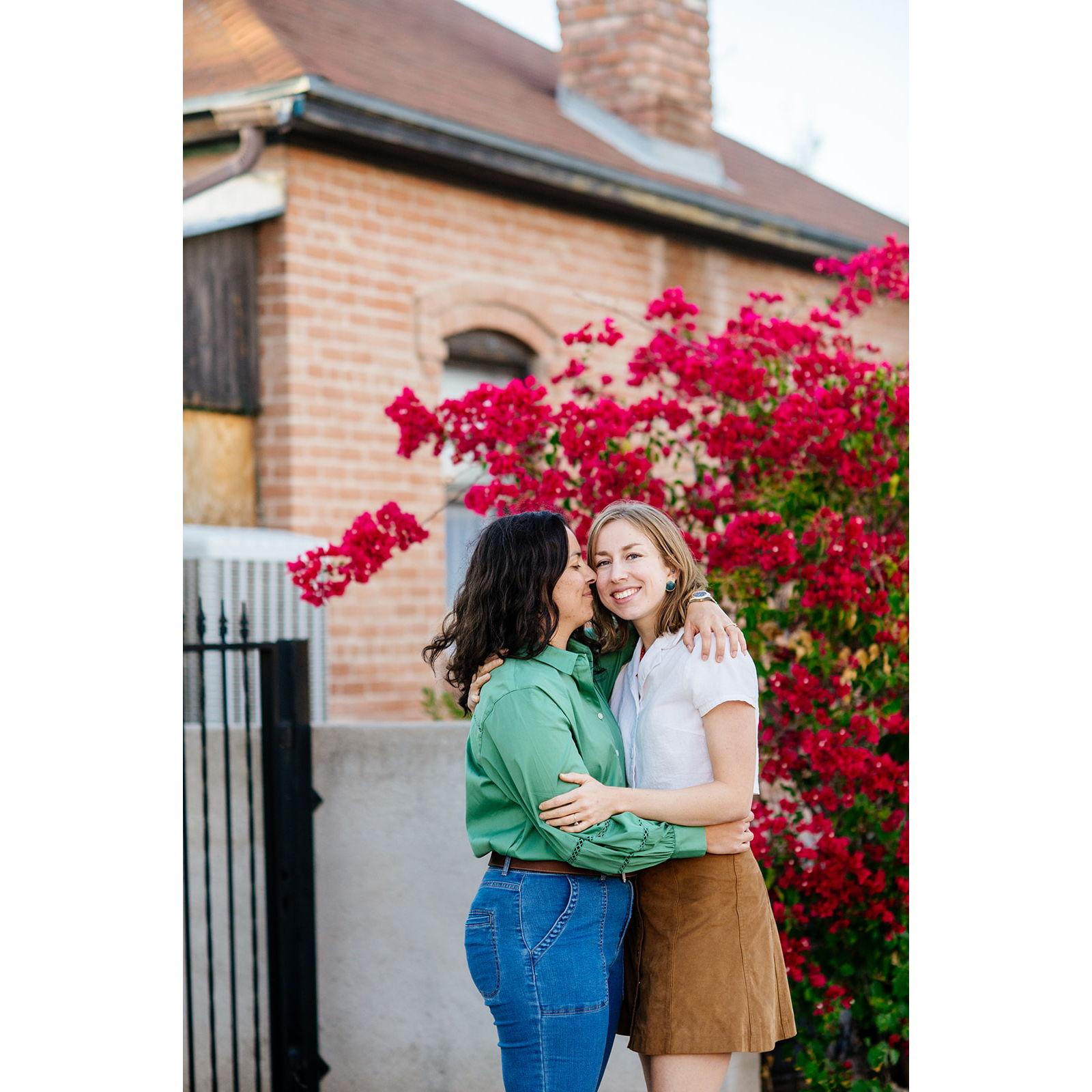 Mira always jokes that if a house has bougainvilla, Allyson will want to buy it. Photo by Meredith Amadee