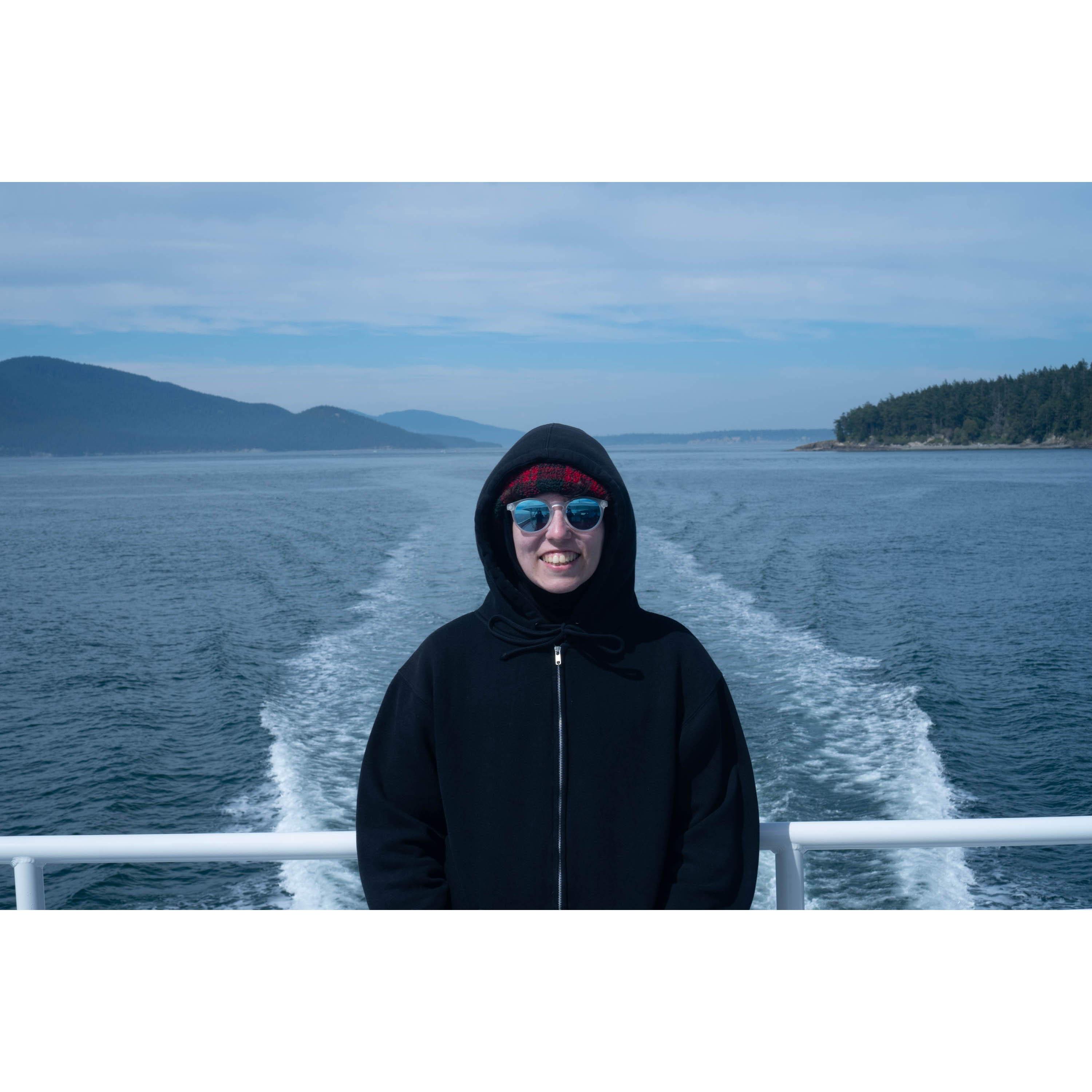 Rex on our whale watching boat tour