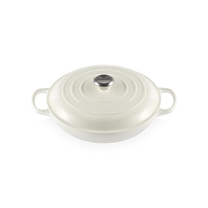 Le Creuset Enameled Cast Iron Signature Braiser, 3.5 qt., White