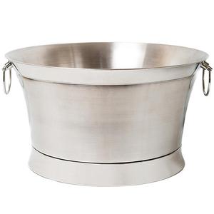 BirdRock Home Double Wall Round Beverage Tub | Stainless Steel | Small