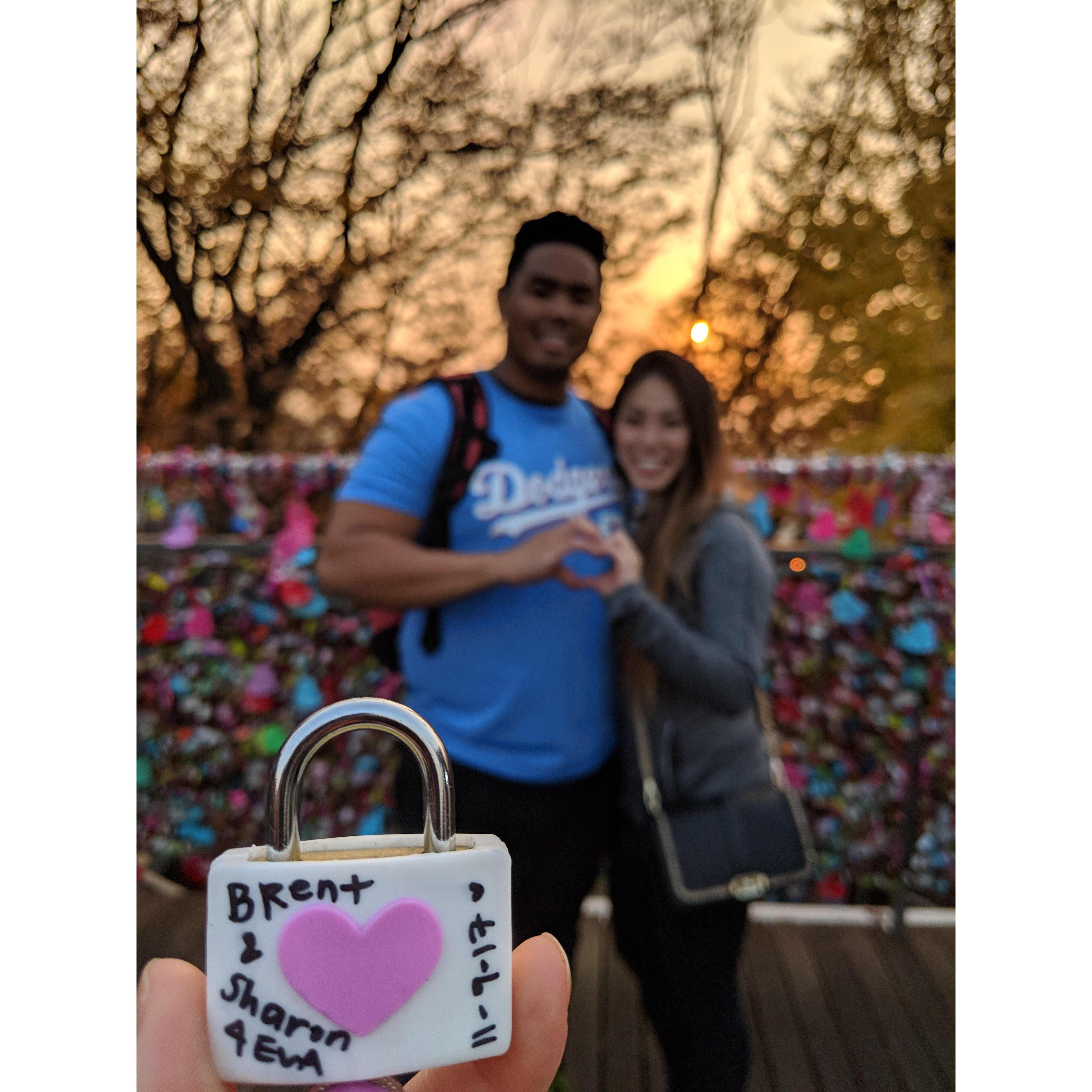 Namsan Locks of Love in Seoul, Korea