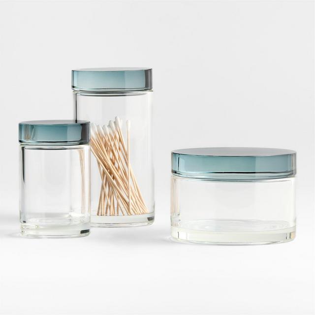 Astoria Glass Canisters, Set of 3