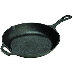 Lodge Cast Iron Skillet with Red Silicone Hot Handle Holder, 12-inch