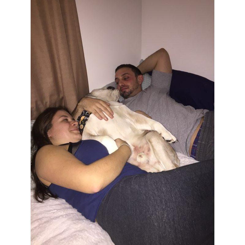 2016 - Cuddles with George instead of Nik