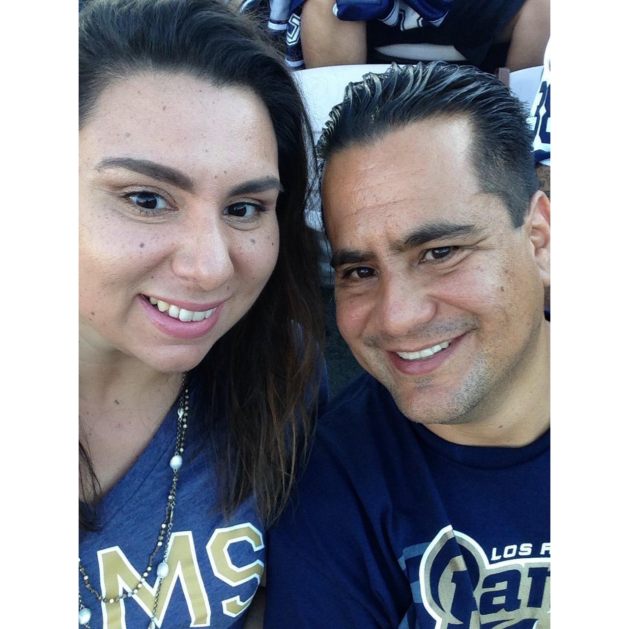 Sandra's first NFL football game