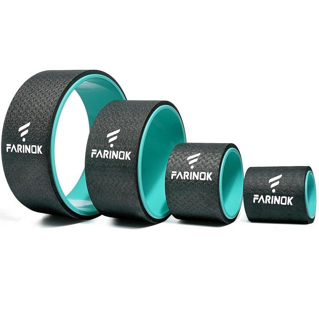Yoga Wheel Set of 3+1, Upgraded 10MM Thick Back Wheels for Pain Relief & Stretching, Strongest Back Roller for Deep Tissue Massage, Improving Yoga Poses Backbend