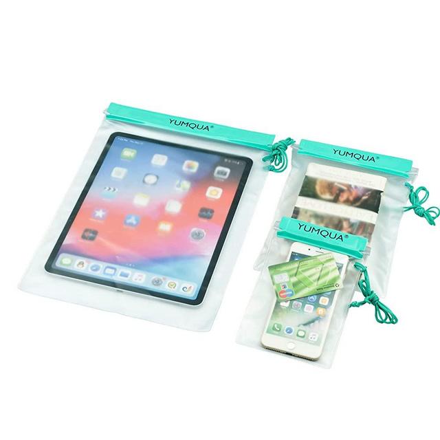 YUMQUA Clear Waterproof Bags, Water Tight Cases Pouch Dry Bags for Camera Mobile Phone Maps Pouch Kayak Military Boating Document Holder