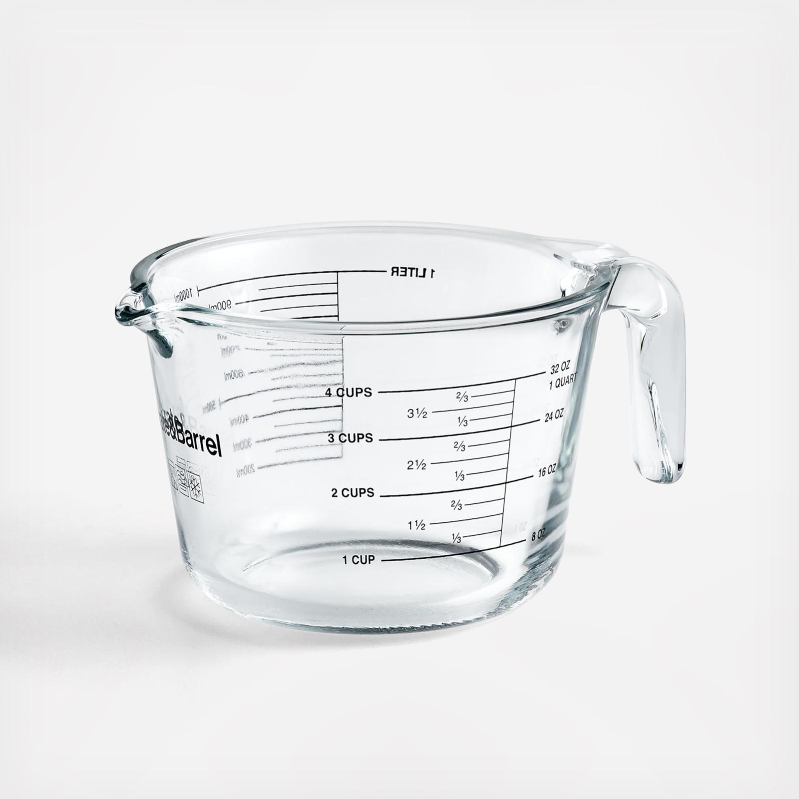 2 Spout 3 oz Measuring Glass Beaker Jigger