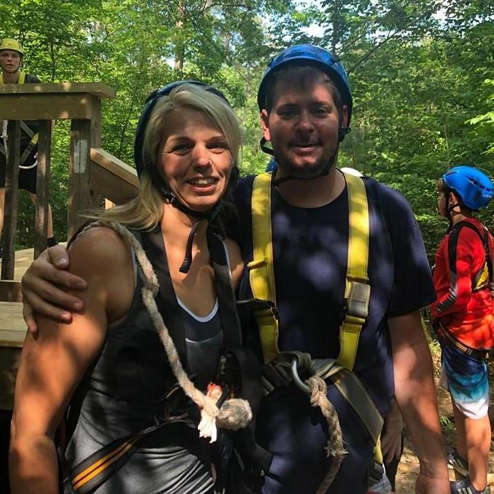 Ziplining at AdventureWorks