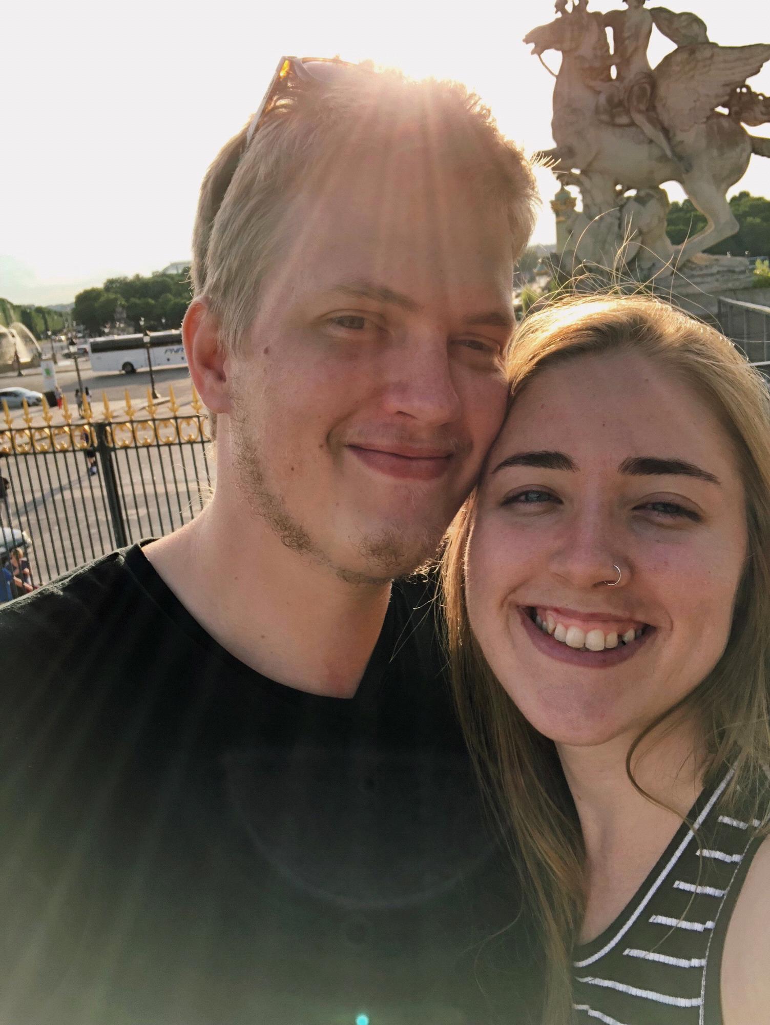 Just after getting engaged - Tuilleries Garden, Paris 2018