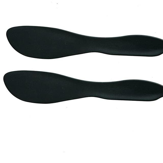 Linden Sweden Multi Purpose Spreaders Set of 2, Black - Versatile Butter Knife for Soft Cheese, Peanut Butter, Frosting and More - Safe for Kids - BPA-Free and Dishwasher-Safe - Made in Sweden