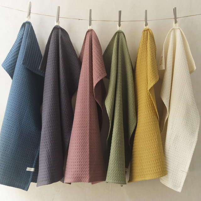 Organic Hand Towels, Set of 2, Handwoven...