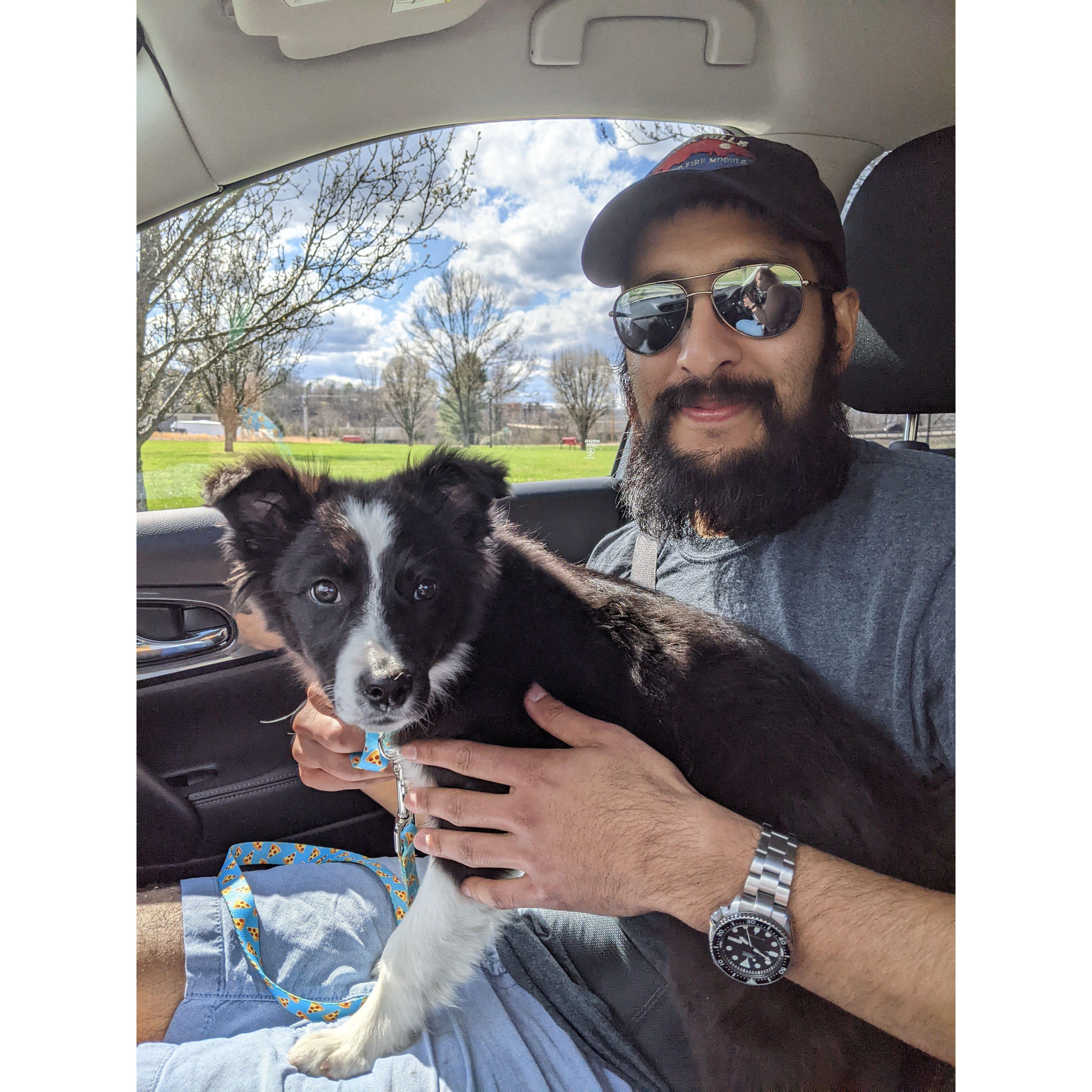 Simon's first adventure into being a puppy owner, day 2!
