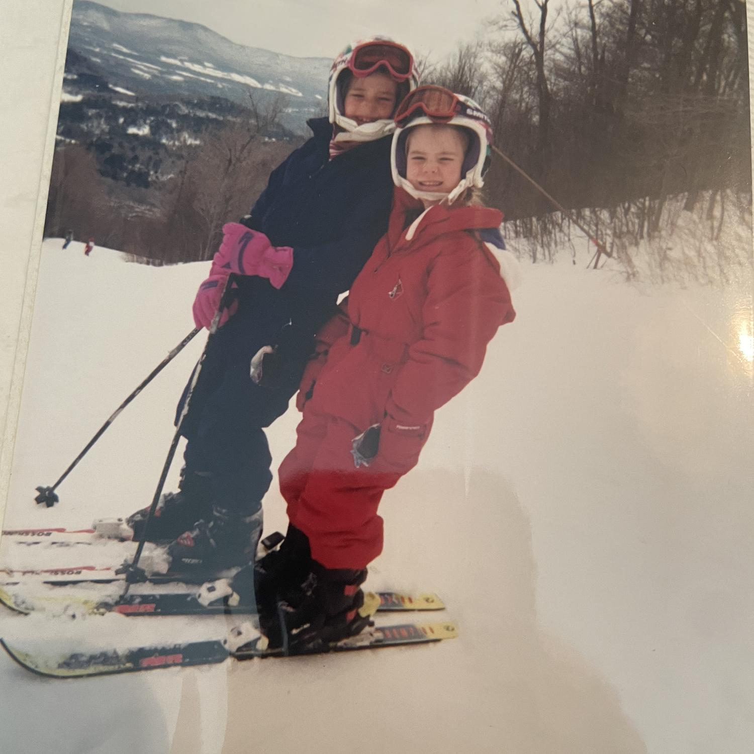 Carrie and her older sister Maggie enjoying Sugarbush in the late 90s or early 2000s. This will be the view at the ceremony (but during the summer)!