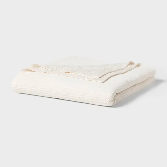 King TENCEL® Lyocell Waffle Bed Blanket Ivory - Threshold™