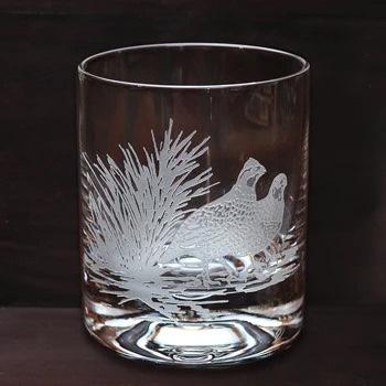 Kevin's 11 oz. Crystal Old Fashioned Glass - Bob White Quail