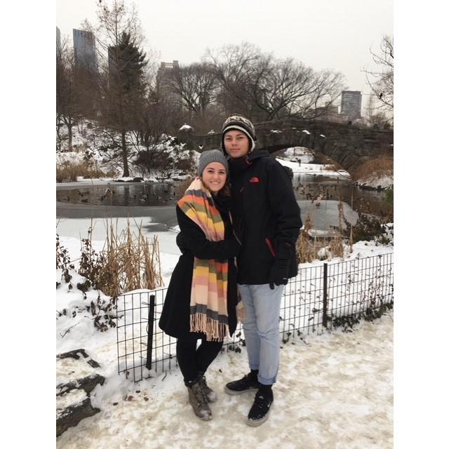 Winter wonderland in NYC. This was Brock's first time seeing snow!!!