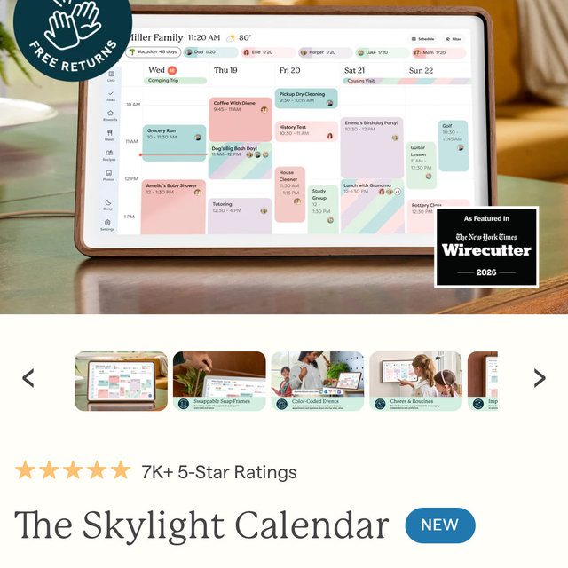 The Skylight Calendar 2 (Wood/Walnut) | Skylight