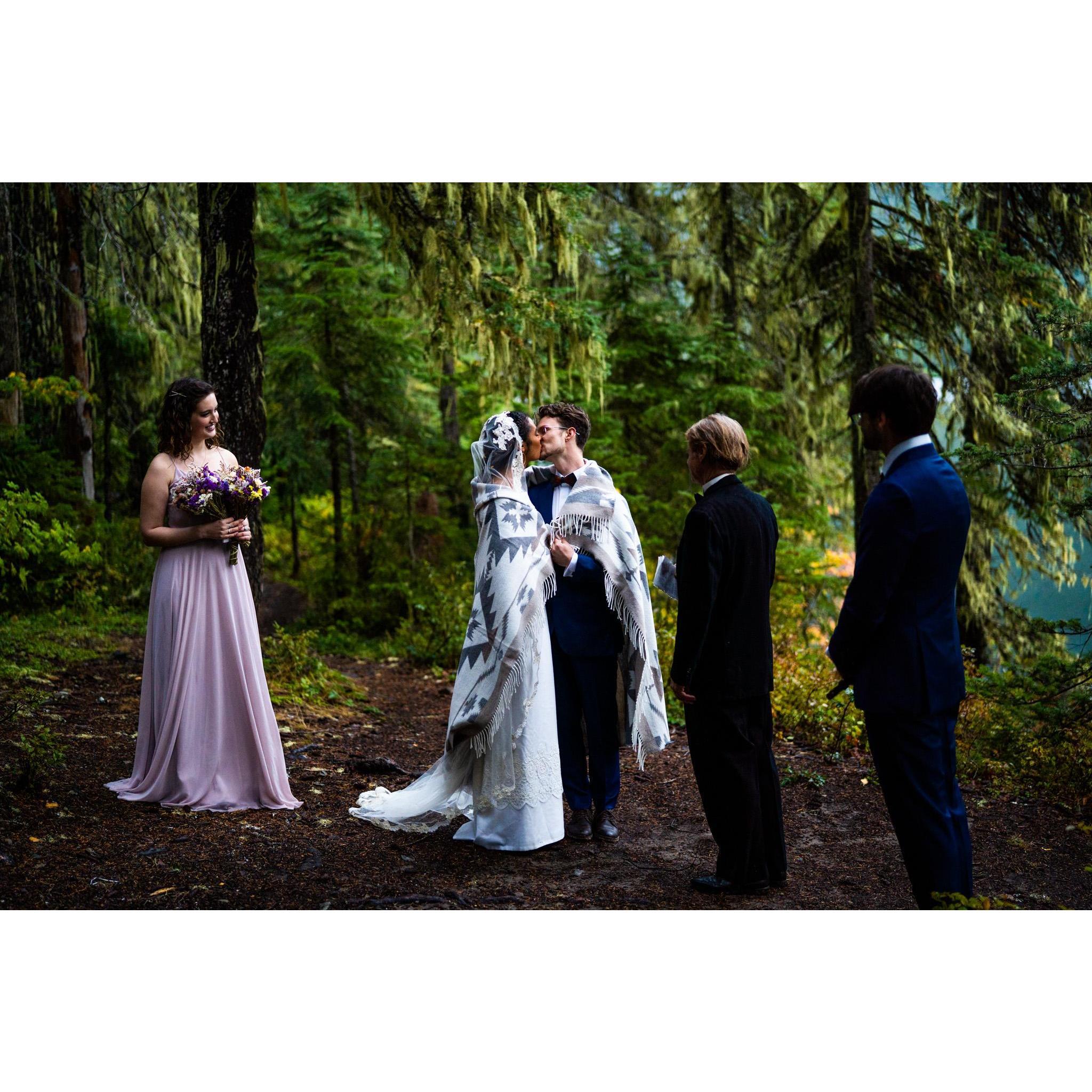 A blanket ceremony is an Indigenous American tradition, one we chose to use in our ceremony as a way to pay respect to the Wenatchi peoples who's land we visited that day.