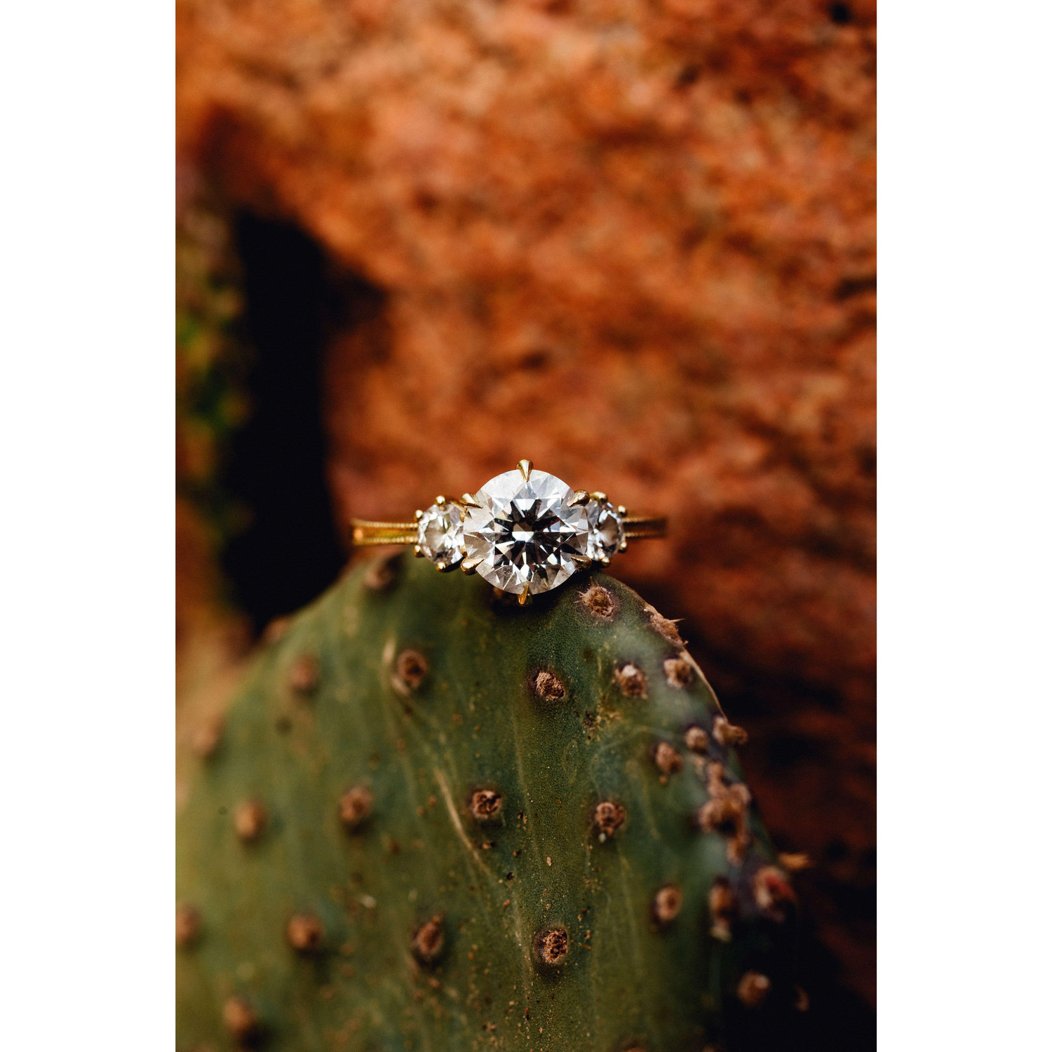 The couple designed Jane's ring together & had it made locally.