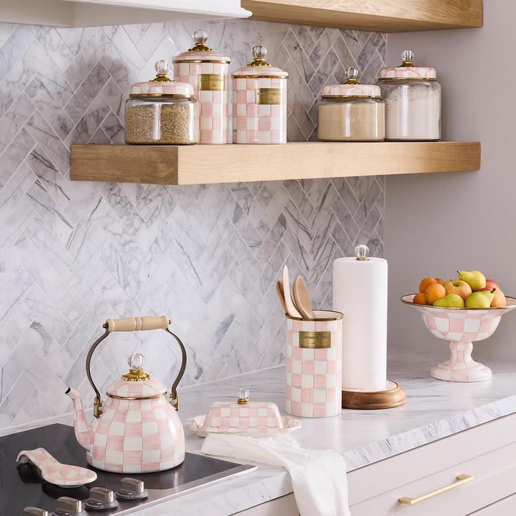 MacKenzie-Childs, Rosy Check Canister | Zola