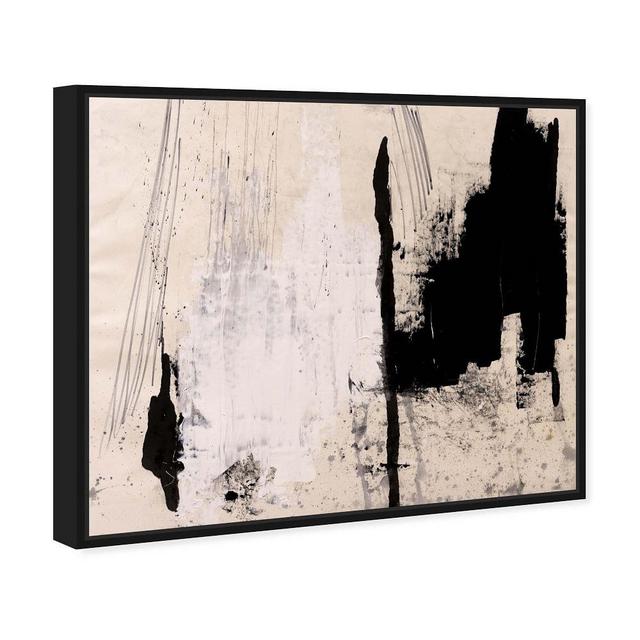 'Cascading Shade' Abstract Wall Art, Black, 45" x 36"