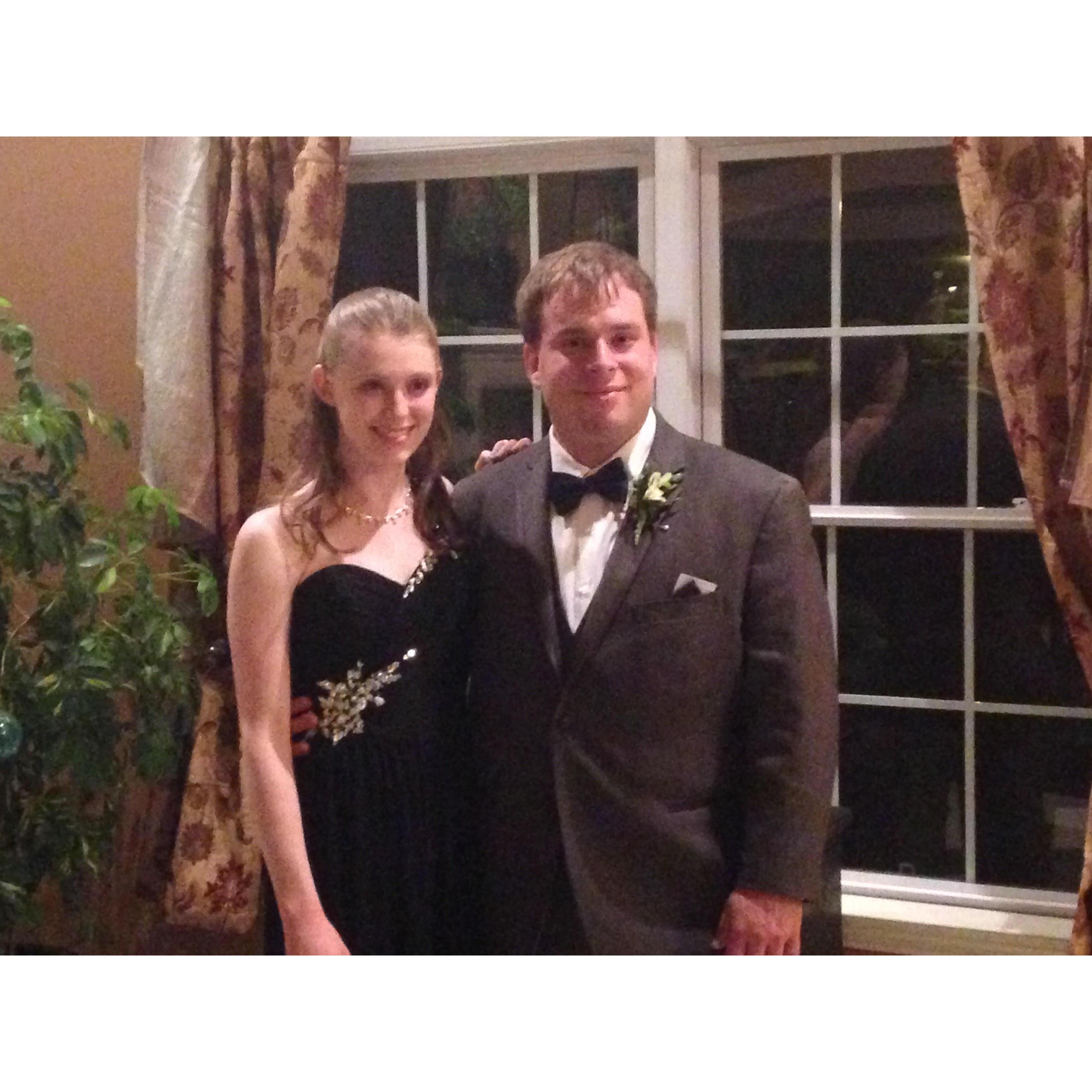 Taken after prom at Dan's house.