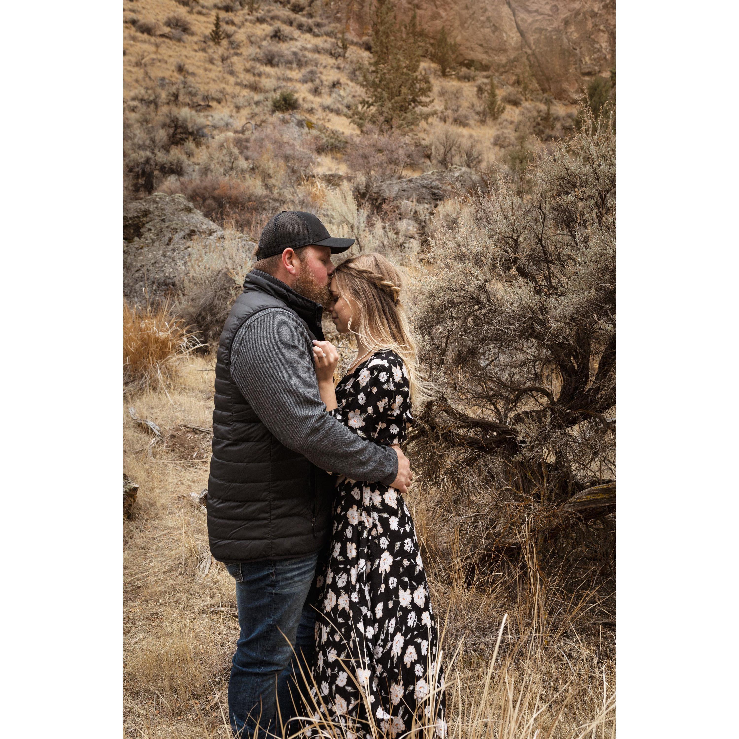 Our engagement photos at Smith Rock
