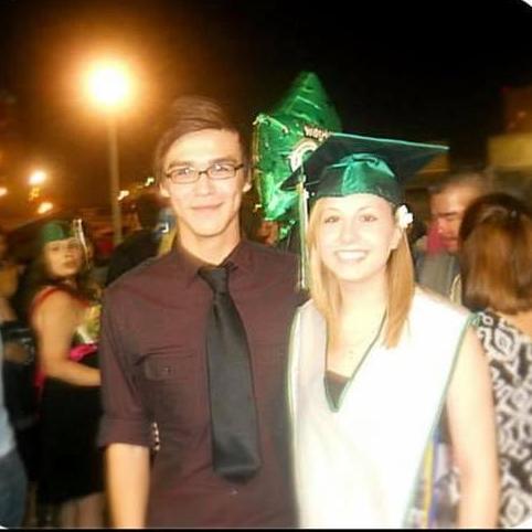 This was my high school graduation in 2010. We had been dating for 2 months at this point and this was our first photo together. Just little babies ;,)