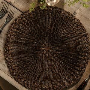 Braided Abaca Placemat, Chocolate