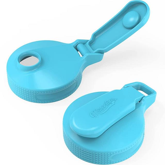 Masontops Multi Top - 2PK - Small Mouth Mason Jar Lids with Pour Spout and Flip Cap – Sip, Pour, Store & More - Mason Jar Pour Spout Lid - Jar Not Included