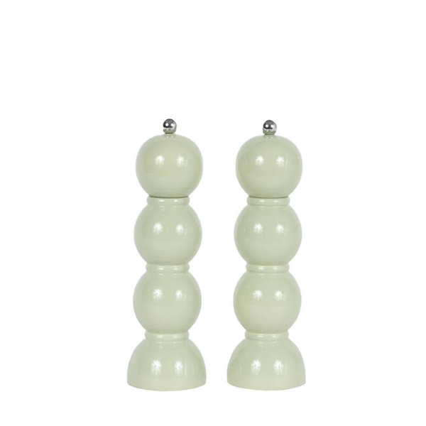 Lacquered Salt & Pepper Grinders - SAGE GREEN