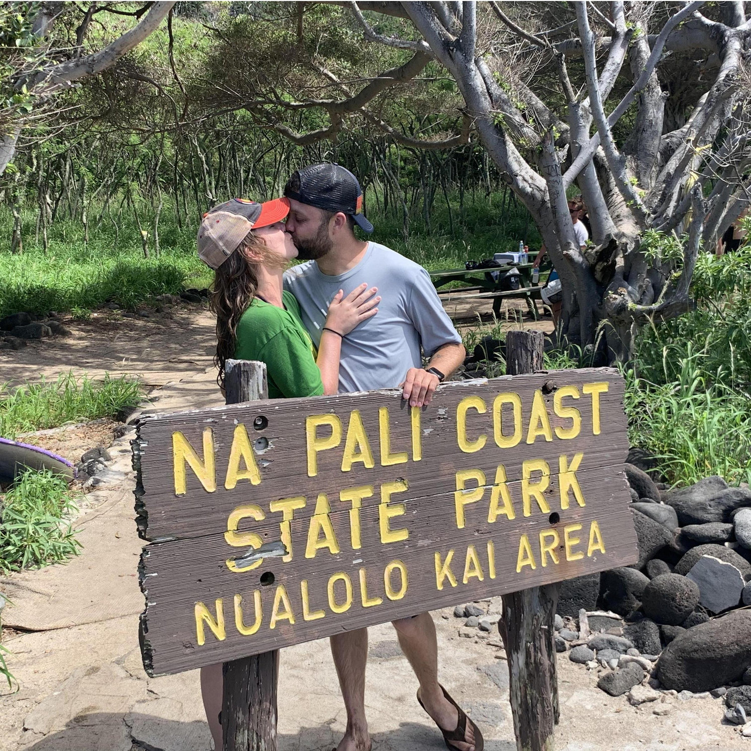 Na Pali Coast State Park - the day after Tommy proposed!
