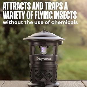 Dynatrap DT2030SR Fly Traps Outdoor - Mosquito & Flying Insect Killer for 1 Acre – Kills Mosquitoes, Flies, Gnats, Wasps - Bug Zapper Alternative - Black