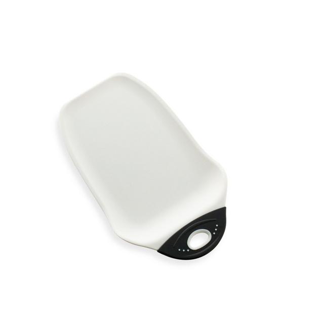 Dexas® Chop and Scoop™ Small Cutting Board in White/Black