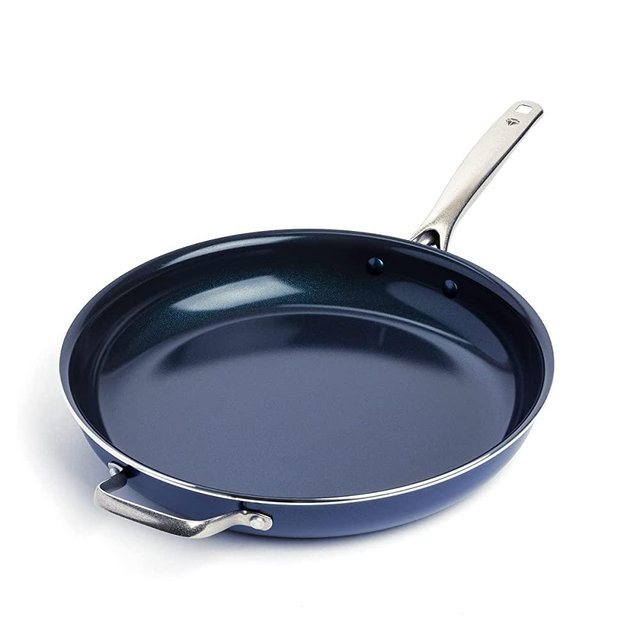 Blue Diamond Cookware Family Feast Diamond-Infused Ceramic Nonstick, Frying Pan, 14"