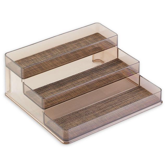iDesign® Twillo Stadium 3-Tier Spice Rack in Bronze