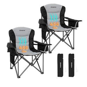 KingCamp Oversized Camping Folding Chair, 2 pack