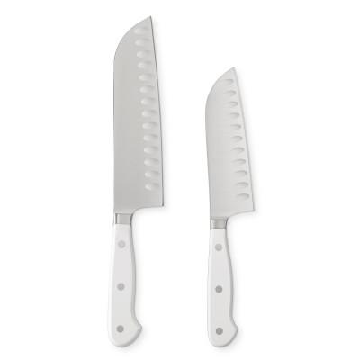 Wüsthof Classic 2-Piece Santoku Knife Set, White