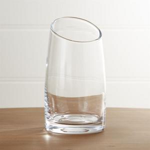 Slant Medium Glass Vessel