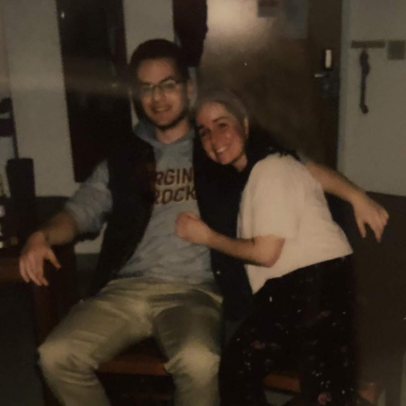 One of our first photos together in Maegan's dorm "Patch" at UMaine