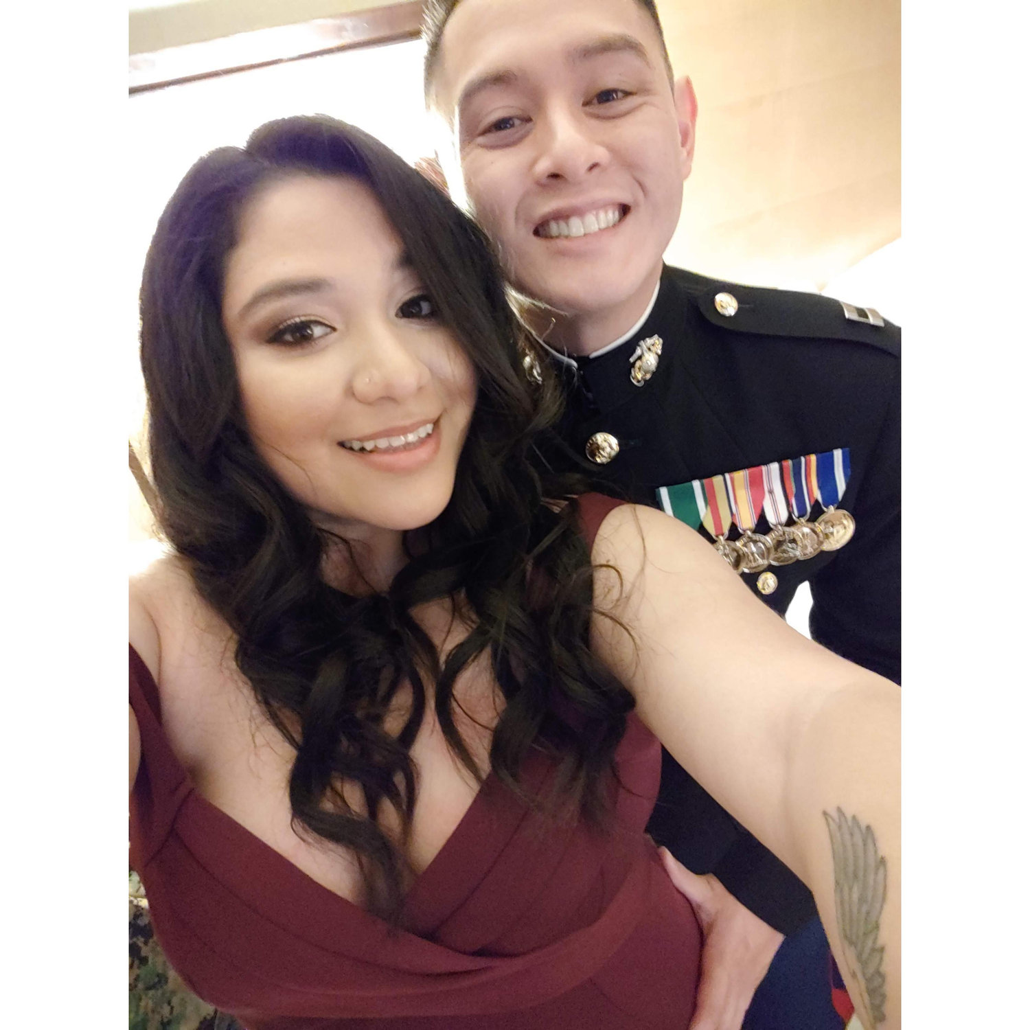 (Chicago, our 3rd Marine Corps ball)-2018
This year Mark said we were REALLY going to go out and party... & he fell asleep AGAIN hahahha.
3 years in a row!