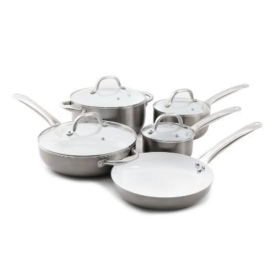 Oster 9pc Ceramic Cookware Set Gray