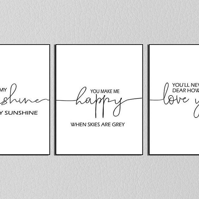 Set Of 3 11X14 Inch Prints,You Are My Sunshine My Only Sunshine,Nursery Decor,Nursery Wall Art,New Baby Gift,Baby Gift,Baby Nursery No Framed