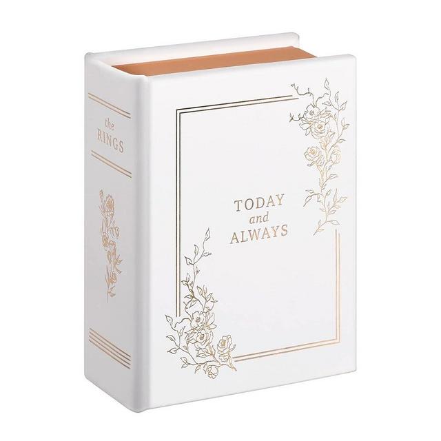 Lillian Rose Wedding Ring Book Box, One Size, White