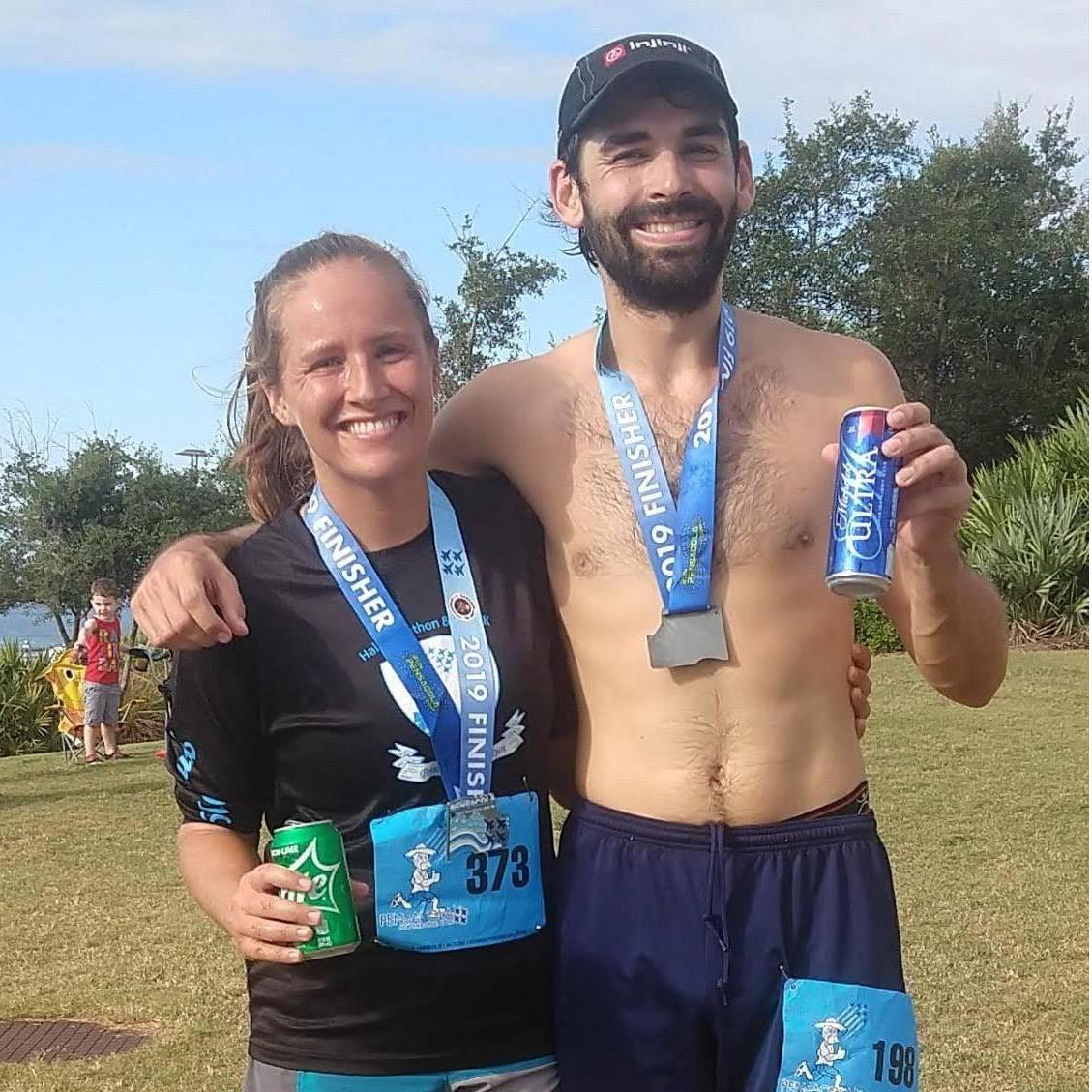 Our first half marathon.