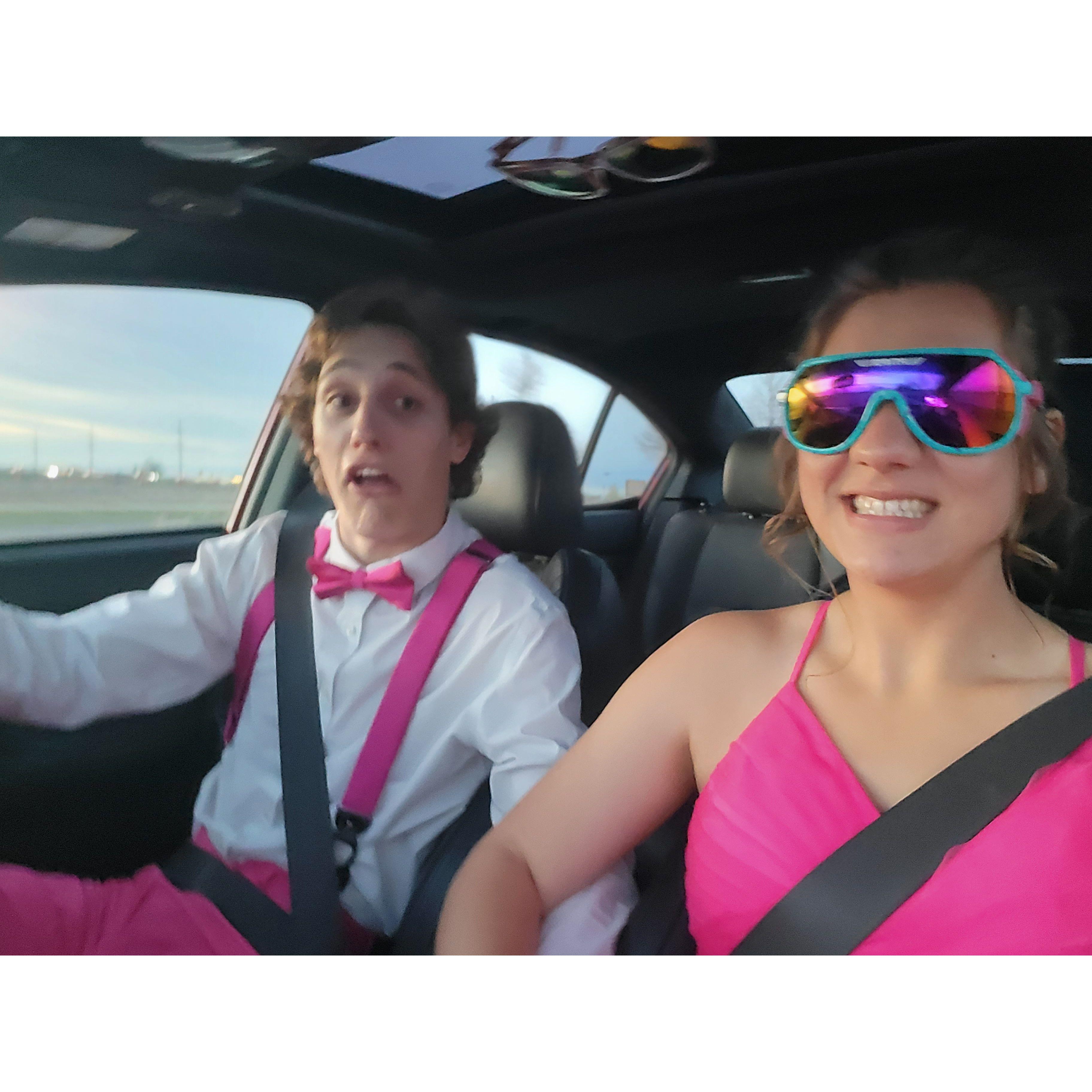 Both of our Senior Prom (Linzi graduated early because she is cool)