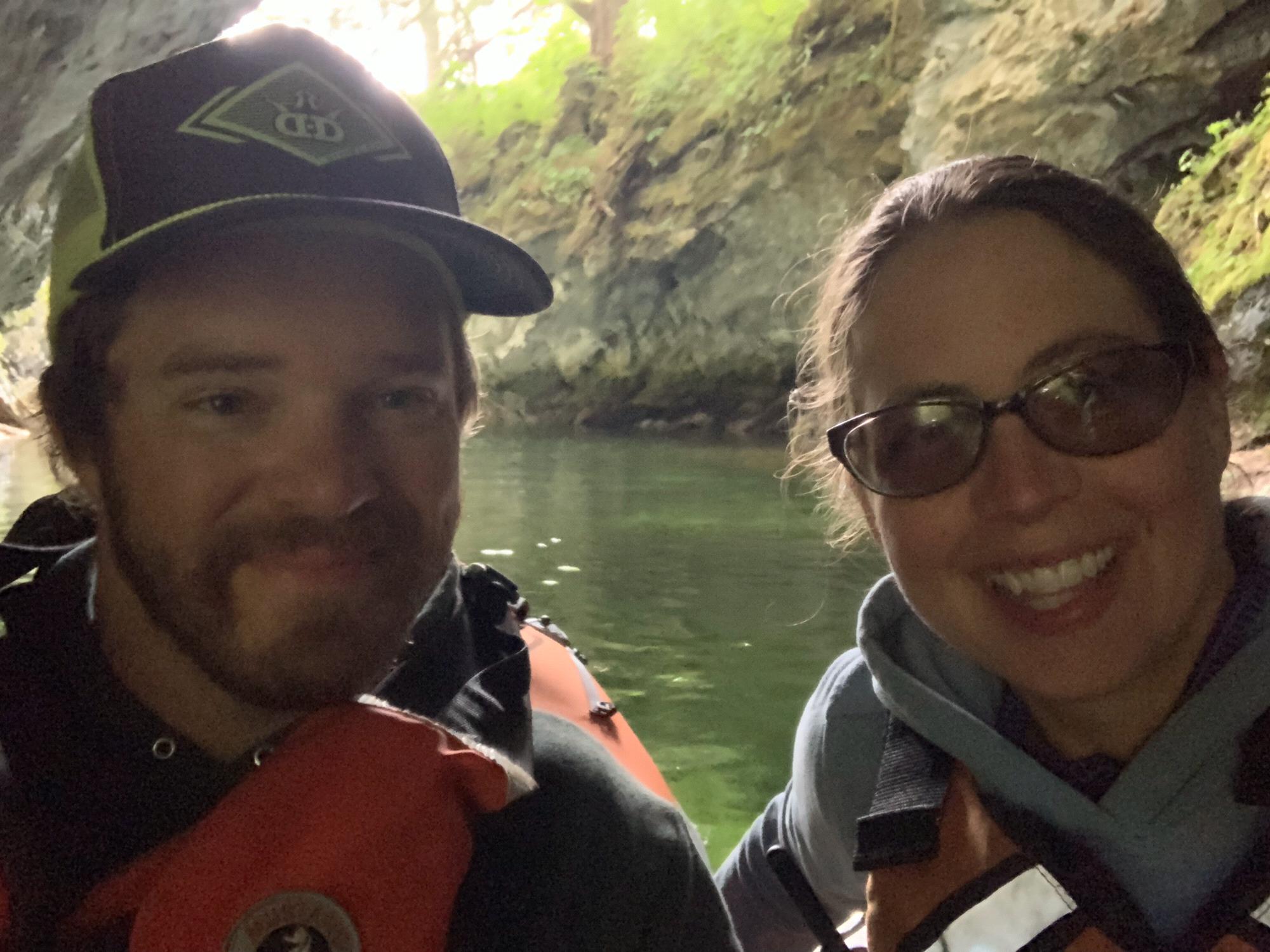 Jaquette's favorite spot! We're in a cave!
Basket Bay