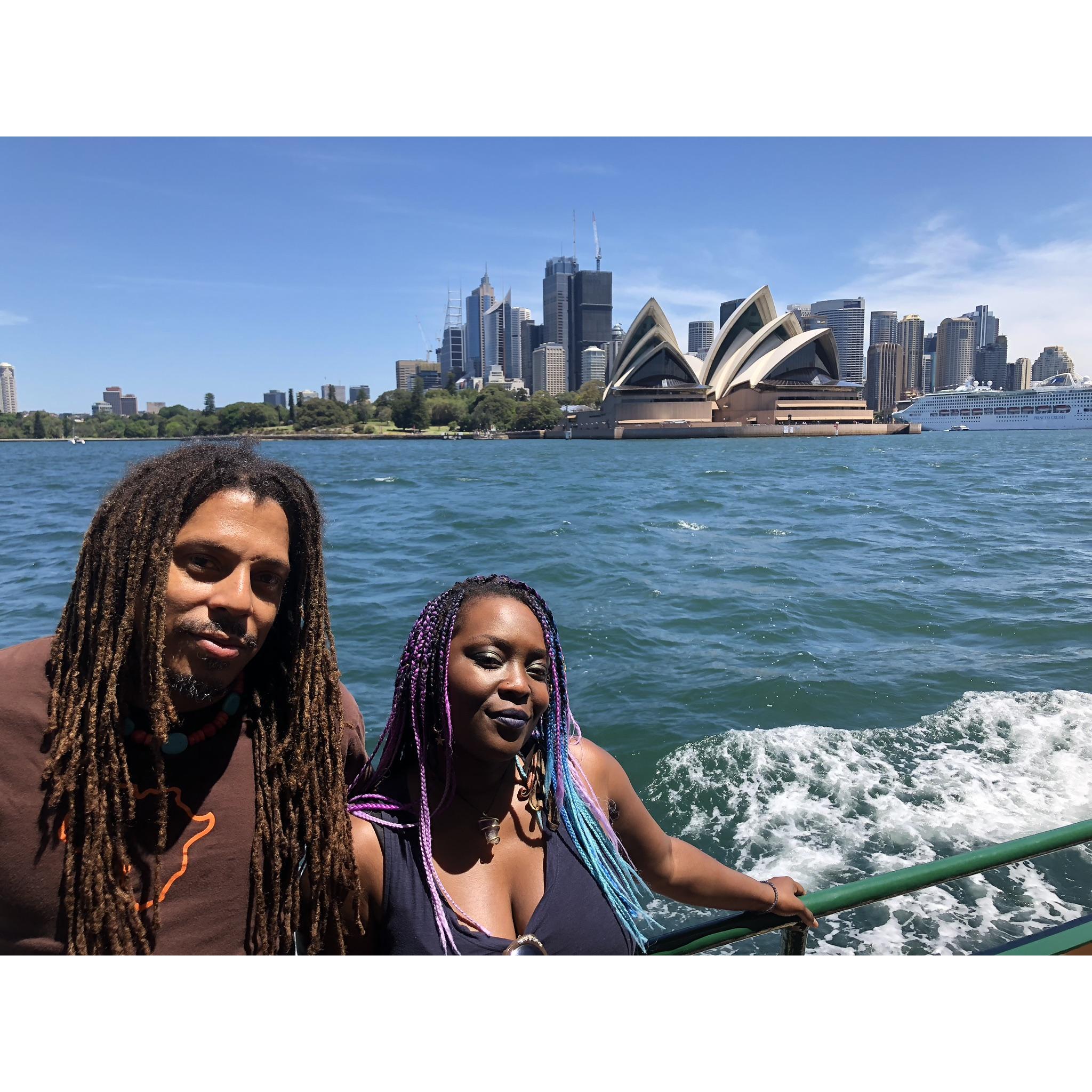 Us preppin to sing at the world famous Sydney Opera Hall lol! That was the longest flight ever!!!
