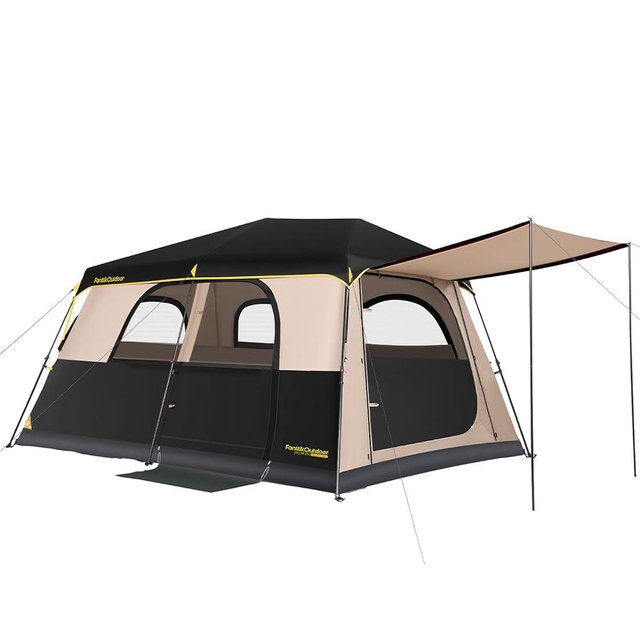 FanttikOutdoor Zeta C8/C10 Apex Camping Tent, 8/10 Person Instant Cabin Tent Setup in 60s, Family Tent with Carry Bag for Family Camping & Hiking, Waterproof, Upgraded Ventilation